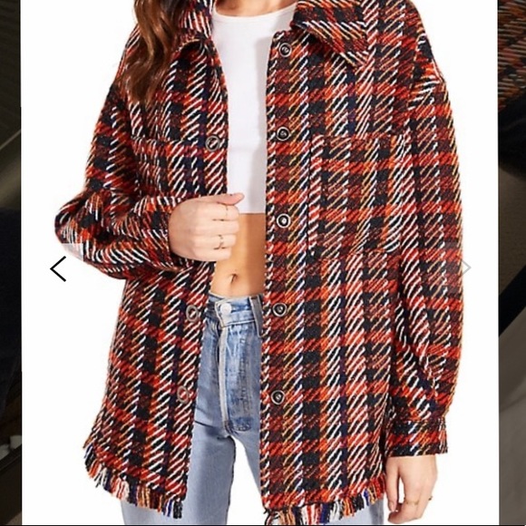 ✨BNWT BB Dakota By Steve Madden plaid Shacket - Picture 1 of 11